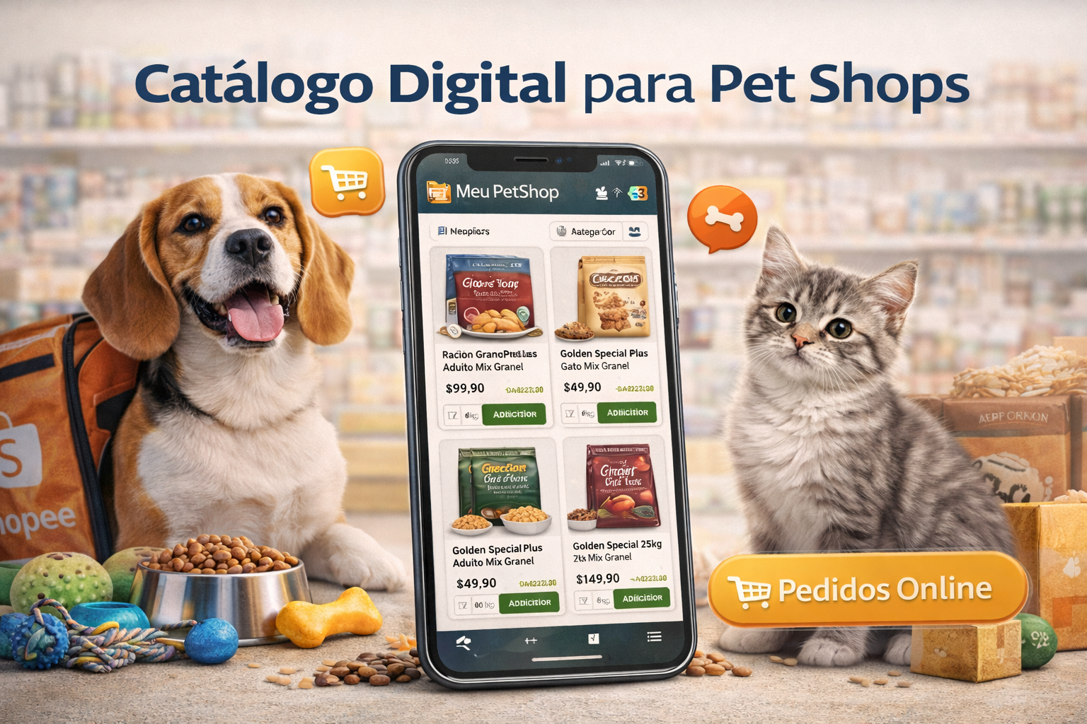 🏪 Sistema de Catálogo Digital e Pedidos Online para Pet Shops