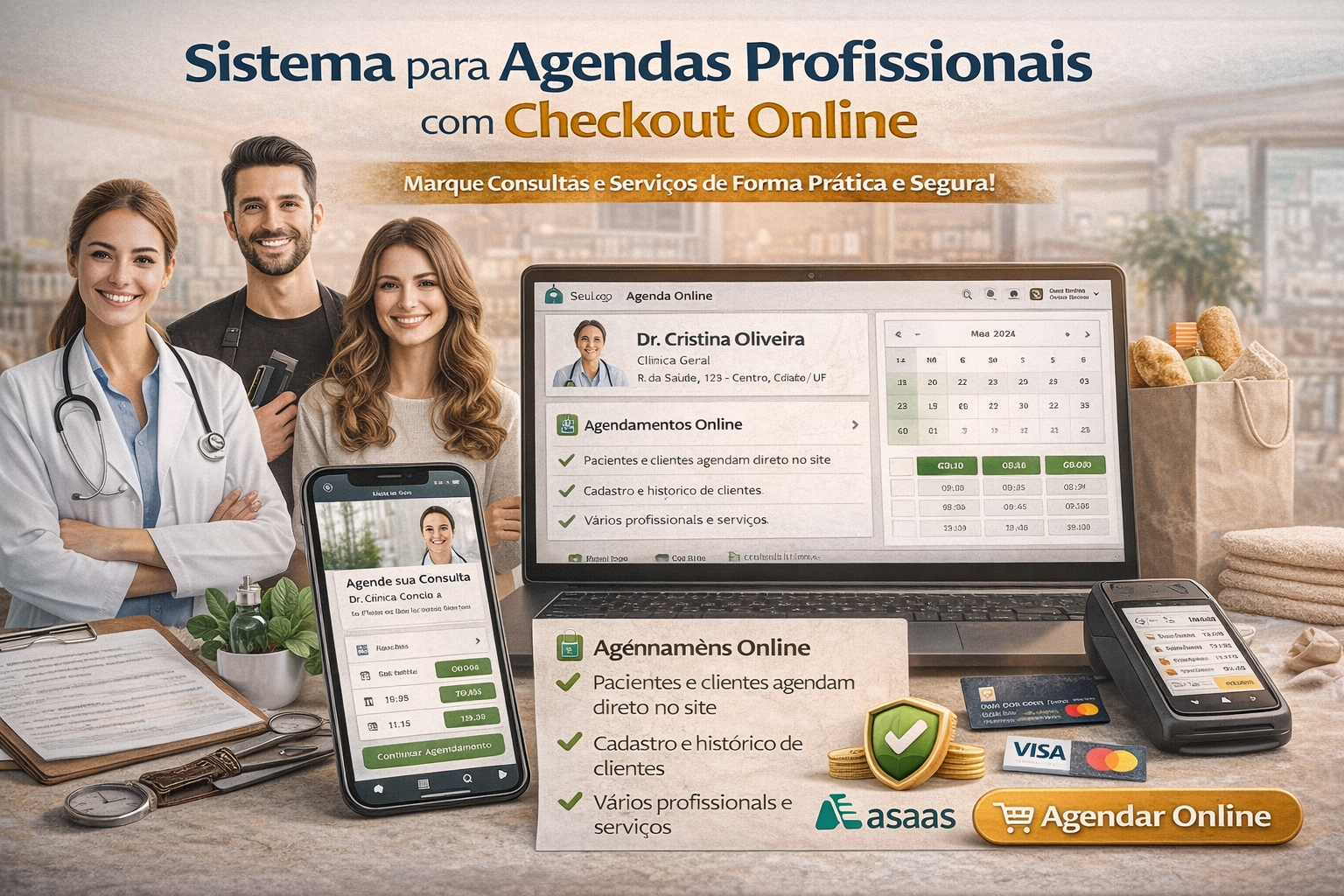 Sistema para vários tipos de profissionais disponibilizar sua agenda online